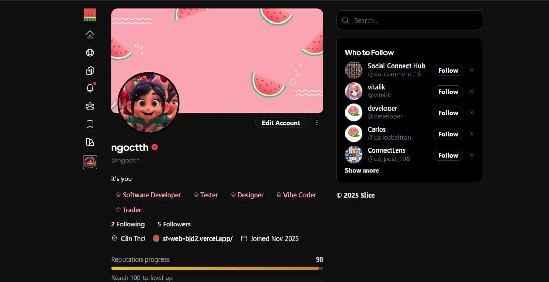 SLICE - SOCIALFI WEB APP preview
